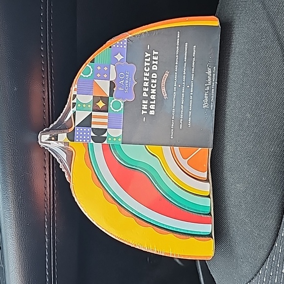 FAO SCHWARZ Fruit Stacker 5pc Wood Building Set New - Picture 2 of 9